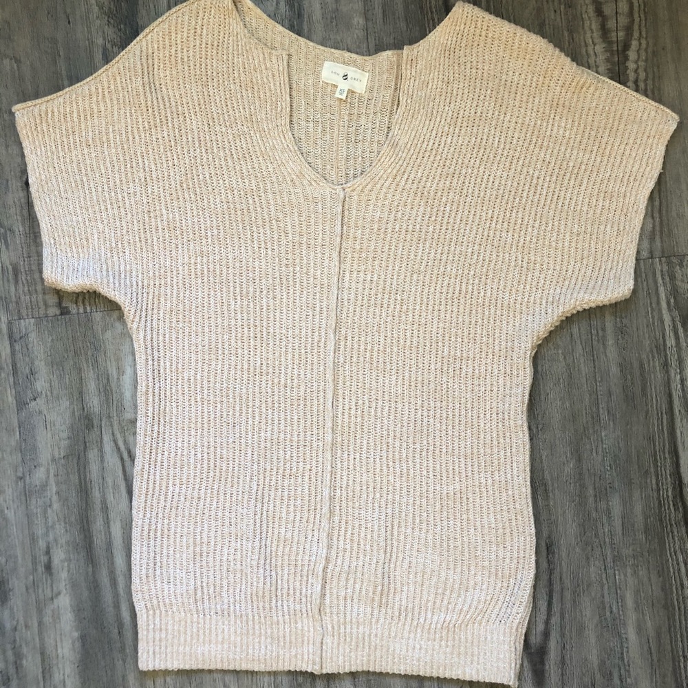 Lou & Grey short sleeve knit sweater, x-small